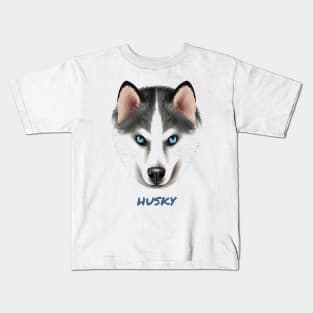 Husky face Kids T-Shirt